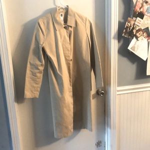 EUC Knee length khaki jacket